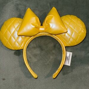 Yellow Quilted Bow Headband